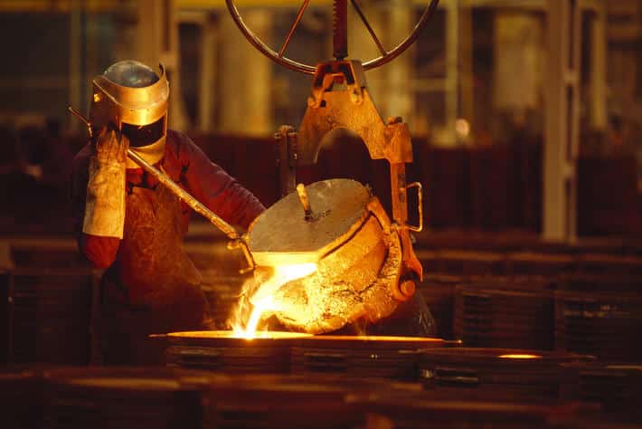 Man Working In a Foundry